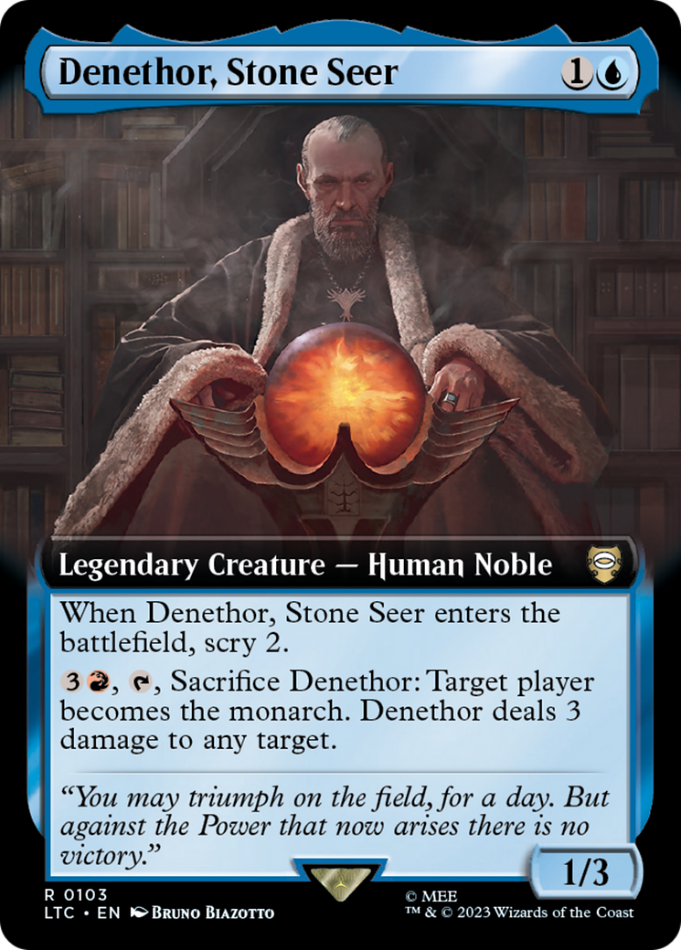 Denethor, Stone Seer (Extended Art) [The Lord of the Rings: Tales of Middle-Earth Commander] | Eastridge Sports Cards & Games