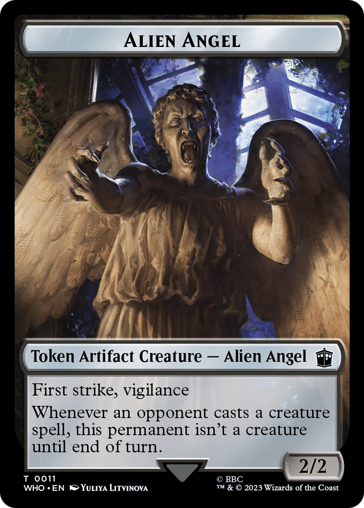 Alien Angel // Mutant Double-Sided Token [Doctor Who Tokens] | Eastridge Sports Cards & Games