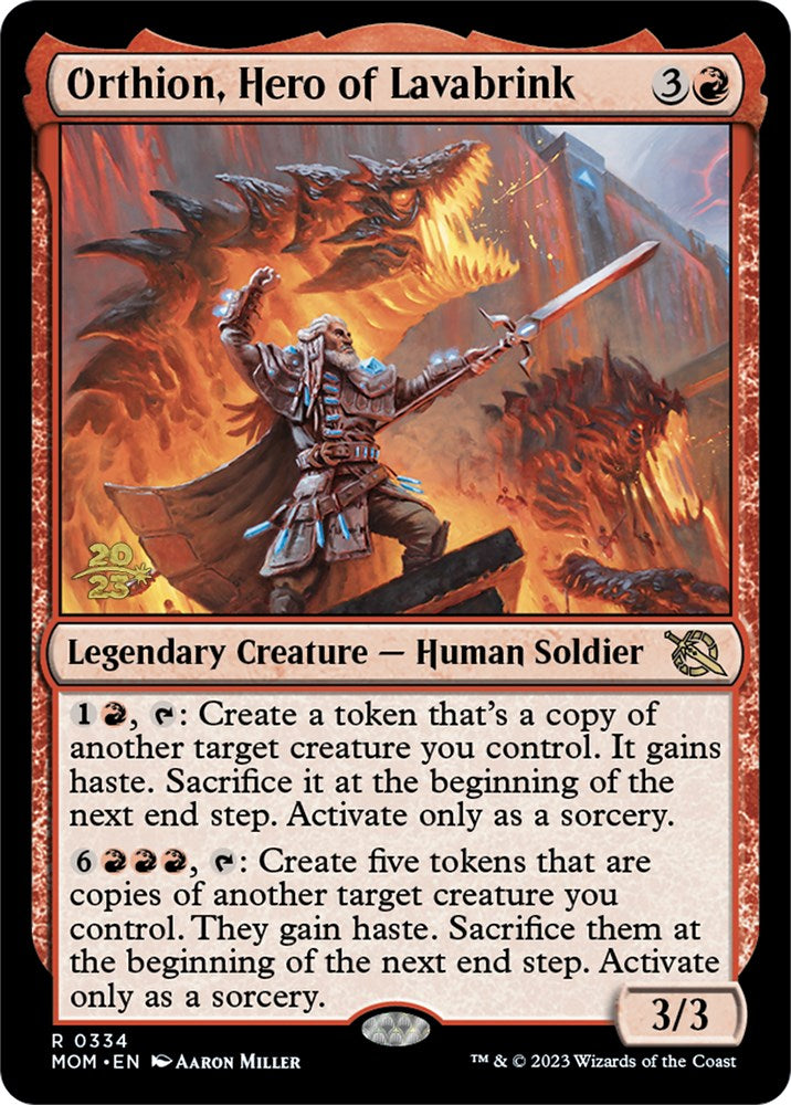 Orthion, Hero of Lavabrink [March of the Machine Prerelease Promos] | Eastridge Sports Cards & Games