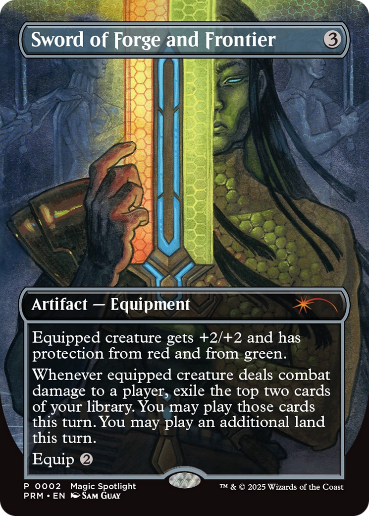 Sword of Forge and Frontier (Borderless) [Wizards Play Network 2025] | Eastridge Sports Cards & Games