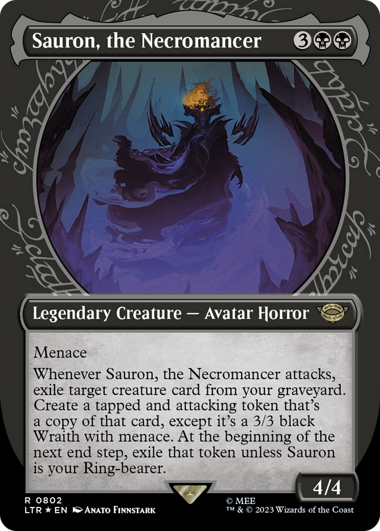 Sauron, the Necromancer (Showcase) (Surge Foil) [The Lord of the Rings: Tales of Middle-Earth] | Eastridge Sports Cards & Games