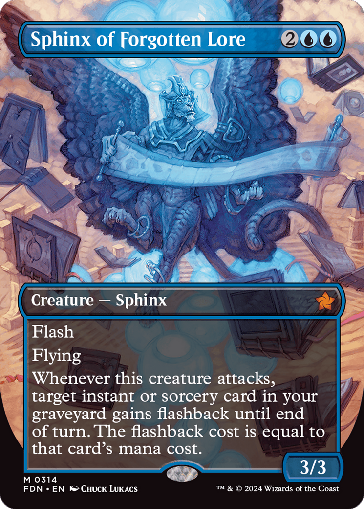 Sphinx of Forgotten Lore (Borderless) [Foundations] | Eastridge Sports Cards & Games