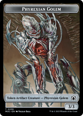 Phyrexian Golem // Construct Double-Sided Token [March of the Machine Commander Tokens] | Eastridge Sports Cards & Games