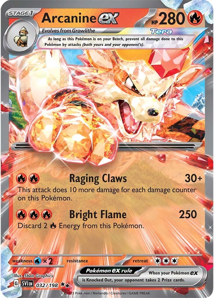 Arcanine ex (032/198) [Scarlet & Violet: Base Set] | Eastridge Sports Cards & Games