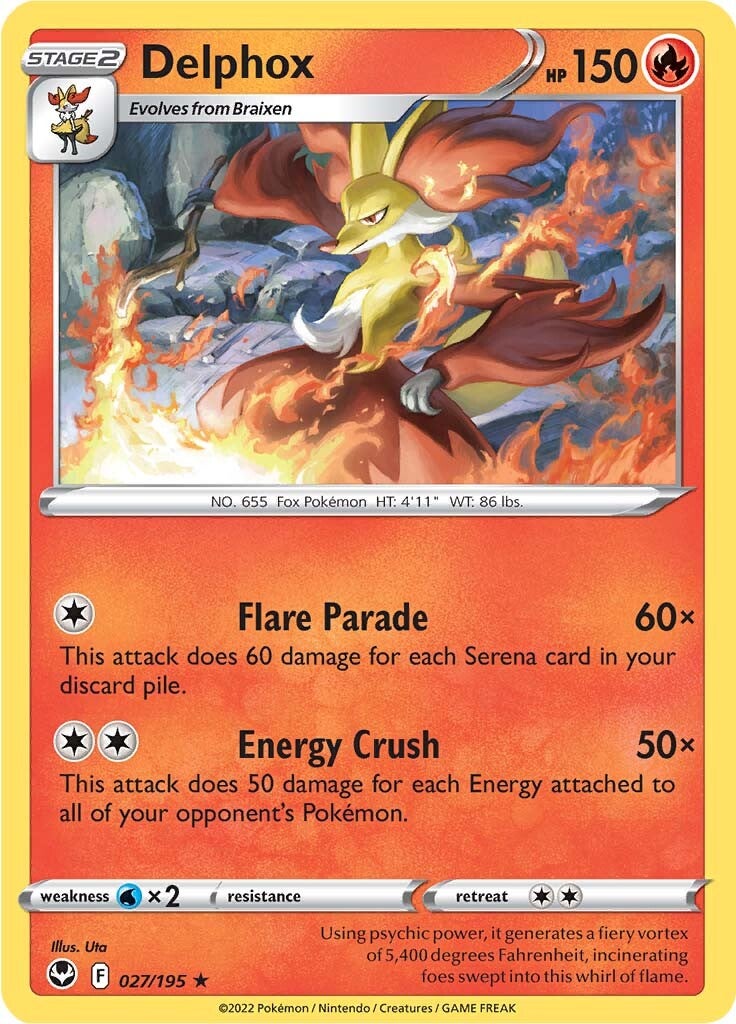 Delphox (027/195) [Sword & Shield: Silver Tempest] | Eastridge Sports Cards & Games