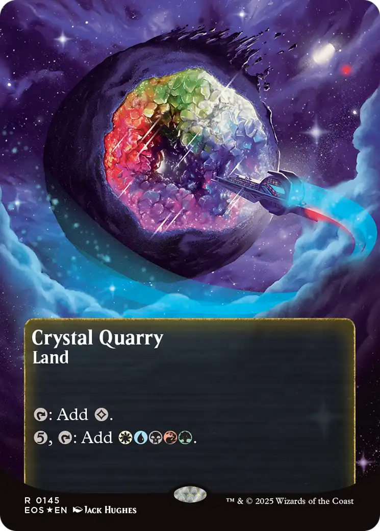 Crystal Quarry (0145) (Borderless) (Galaxy Foil) [Edge of Eternities: Stellar Sights] | Eastridge Sports Cards & Games