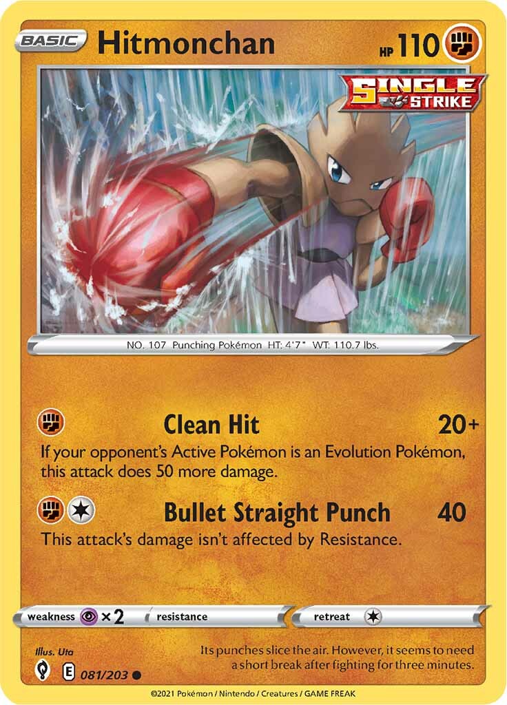 Hitmonchan (081/203) [Sword & Shield: Evolving Skies] | Eastridge Sports Cards & Games