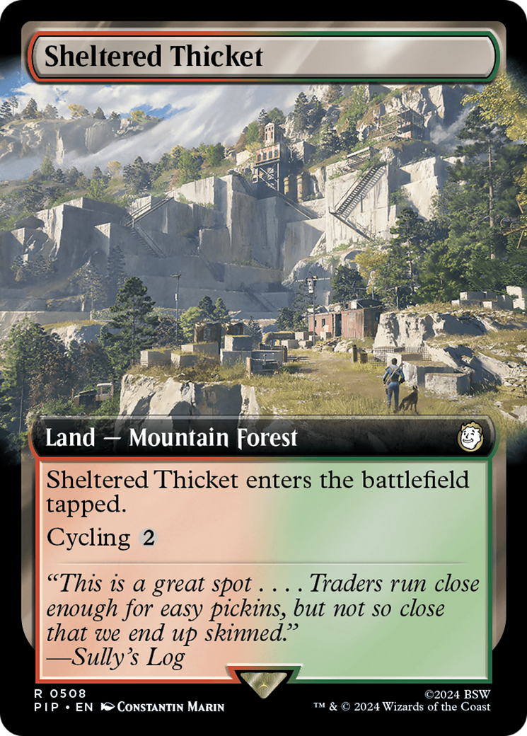 Sheltered Thicket (Extended Art) [Fallout] | Eastridge Sports Cards & Games