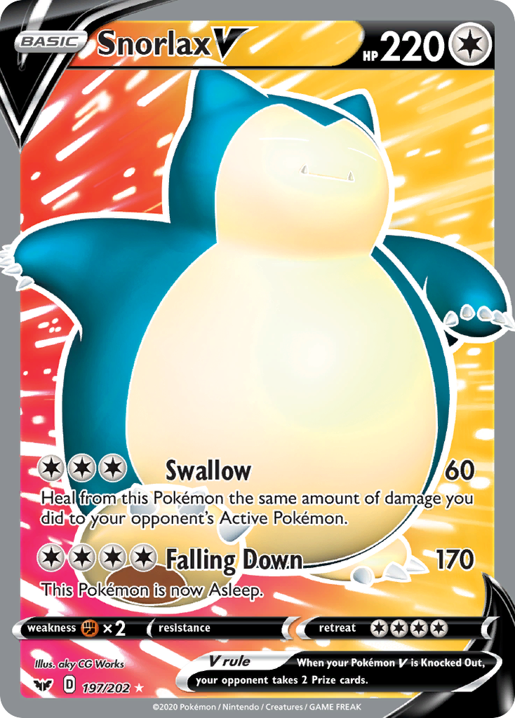 Snorlax V (197/202) [Sword & Shield: Base Set] | Eastridge Sports Cards & Games