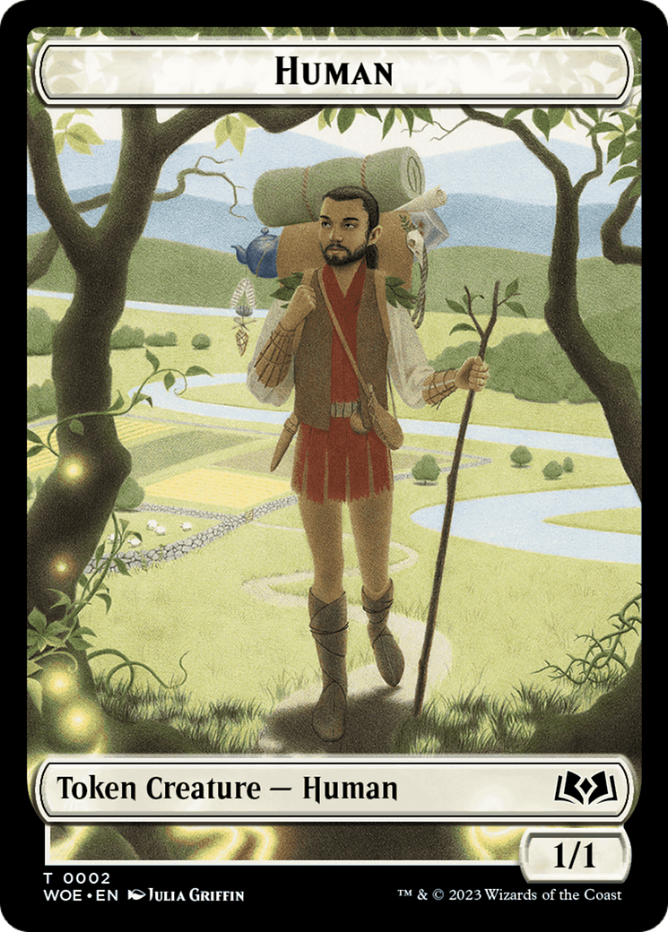 Human // Food (0013) Double-Sided Token [Wilds of Eldraine Tokens] | Eastridge Sports Cards & Games