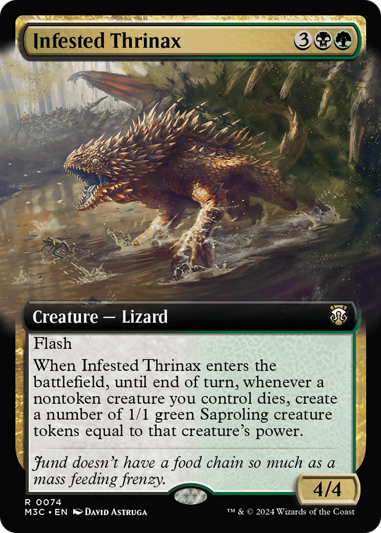 Infested Thrinax (Extended Art) (Ripple Foil) [Modern Horizons 3 Commander] | Eastridge Sports Cards & Games