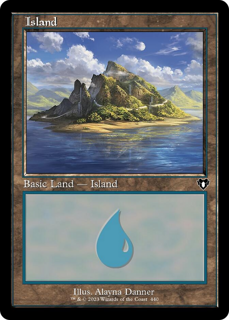 Island (440) (Retro) [Commander Masters] | Eastridge Sports Cards & Games