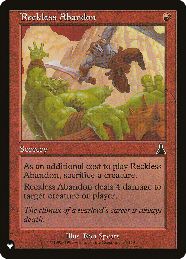 Reckless Abandon [The List] | Eastridge Sports Cards & Games