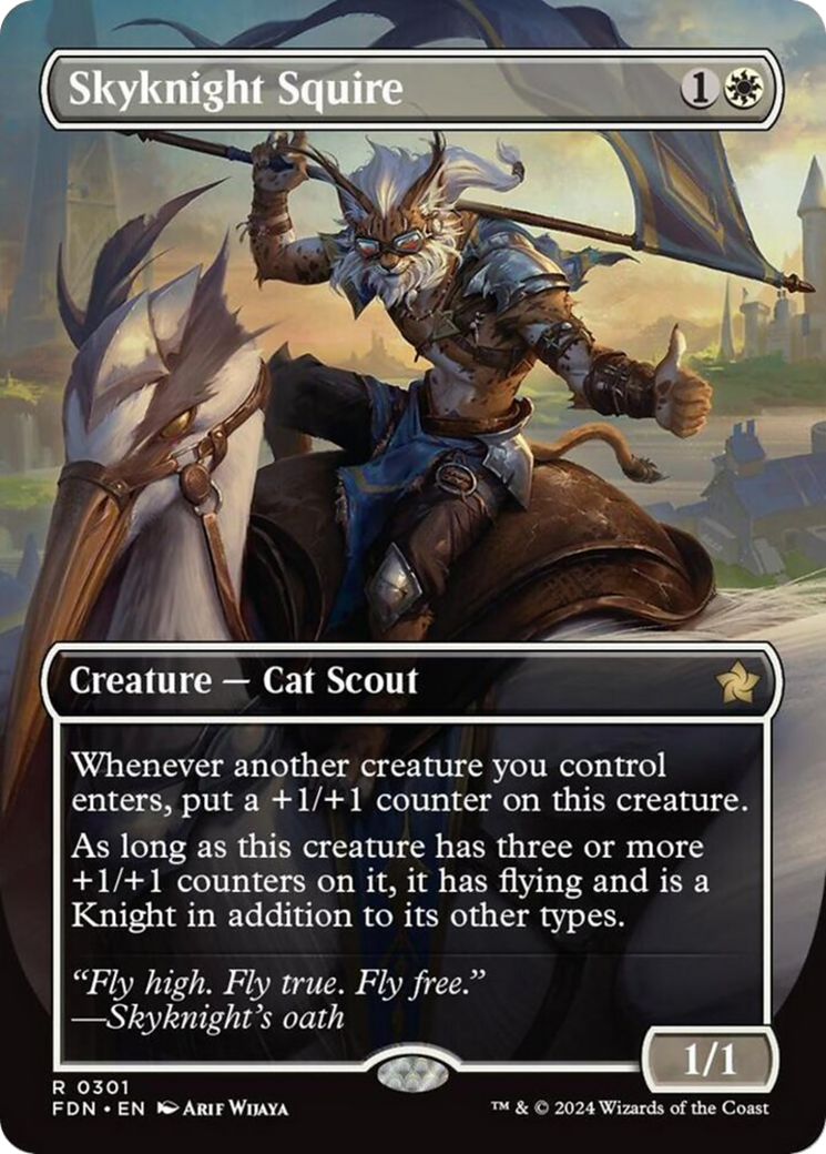 Skyknight Squire (Borderless) [Foundations] | Eastridge Sports Cards & Games