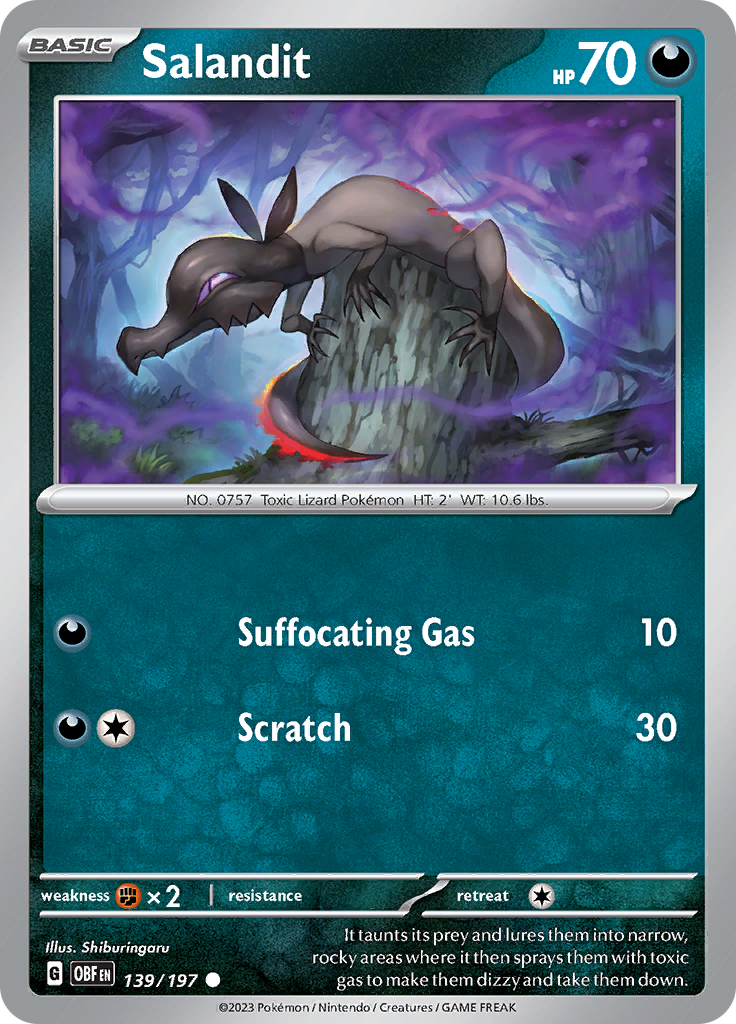 Salandit (139/197) [Scarlet & Violet: Obsidian Flames] | Eastridge Sports Cards & Games