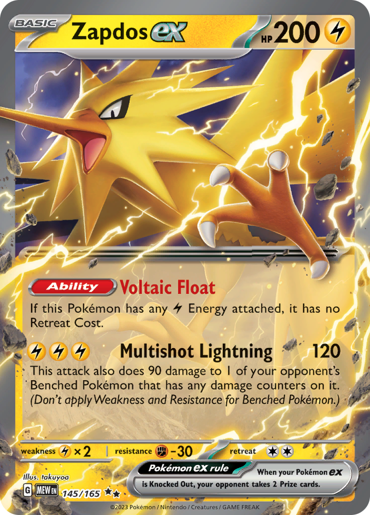 Zapdos ex (145/165) [Scarlet & Violet: 151] | Eastridge Sports Cards & Games