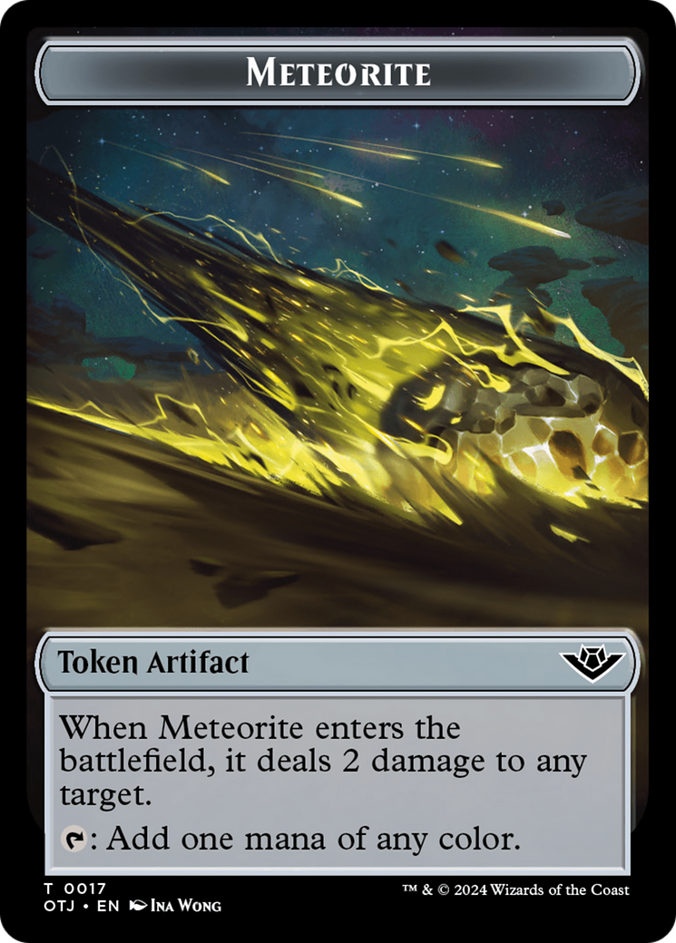 Meteorite Token [Outlaws of Thunder Junction Tokens] | Eastridge Sports Cards & Games