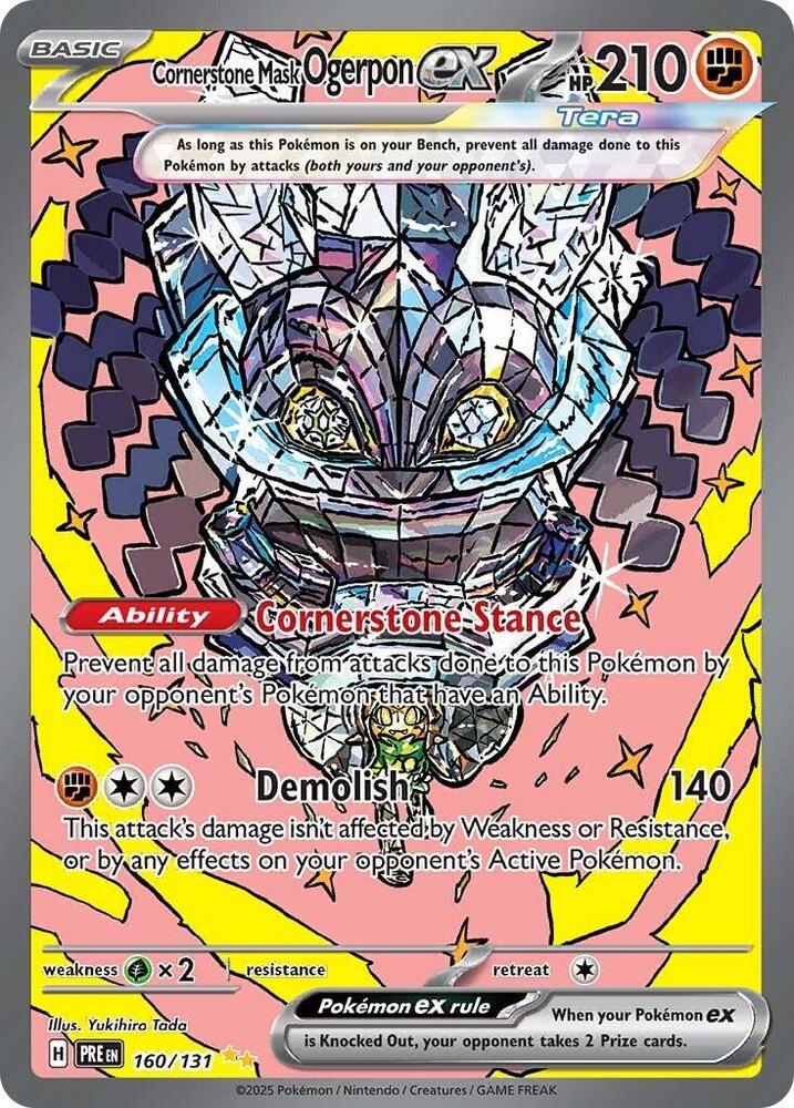 Cornerstone Mask Ogerpon ex (160/131) [Scarlet & Violet: Prismatic Evolutions] | Eastridge Sports Cards & Games