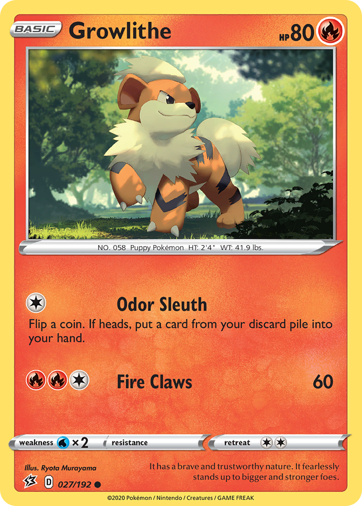 Growlithe (027/192) [Sword & Shield: Rebel Clash] | Eastridge Sports Cards & Games