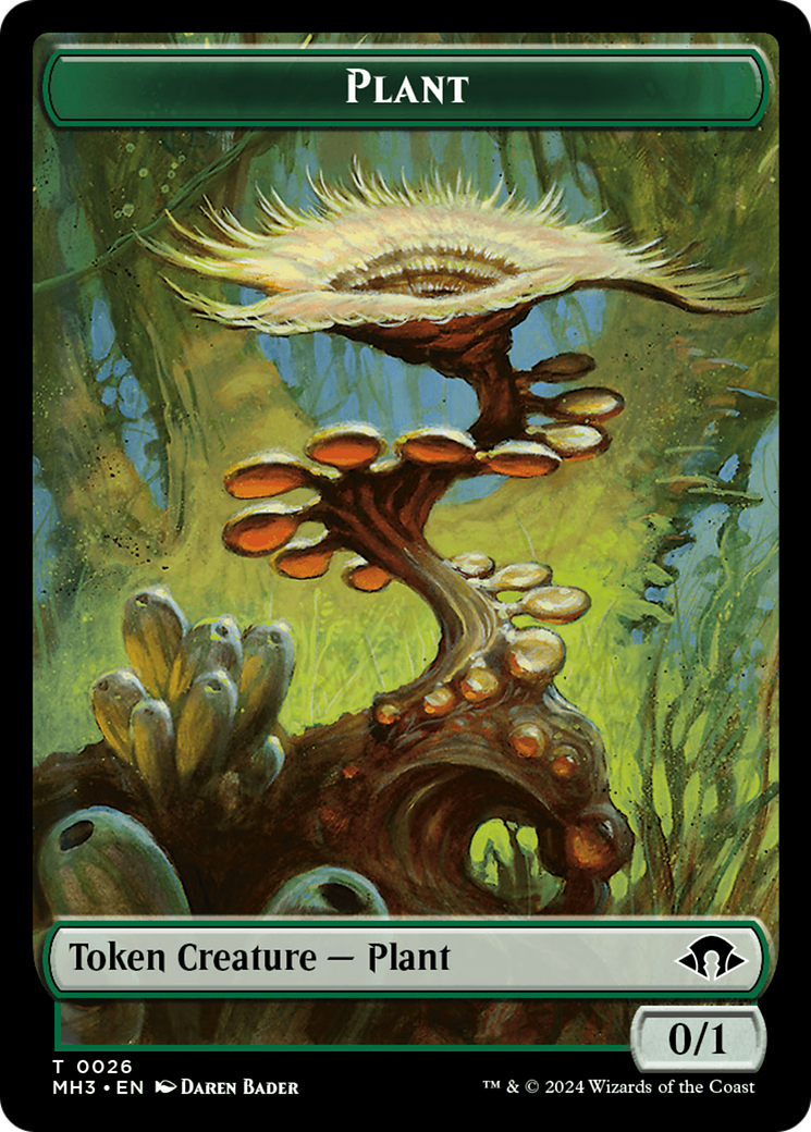 Plant (Ripple Foil) // Zombie Double-Sided Token [Modern Horizons 3 Tokens] | Eastridge Sports Cards & Games