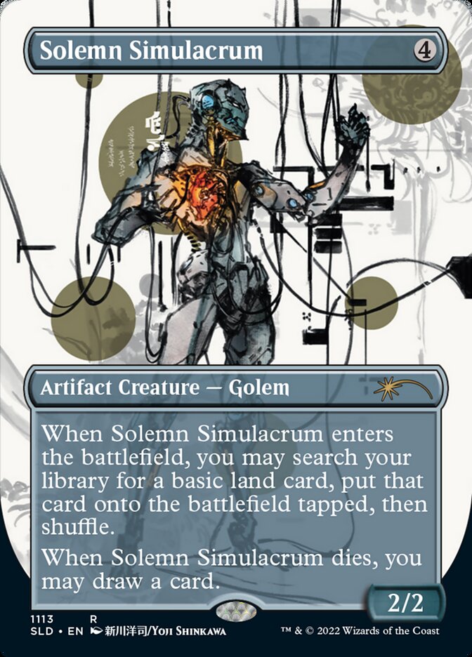 Solemn Simulacrum (1113) (Borderless) [Secret Lair Drop Series] | Eastridge Sports Cards & Games