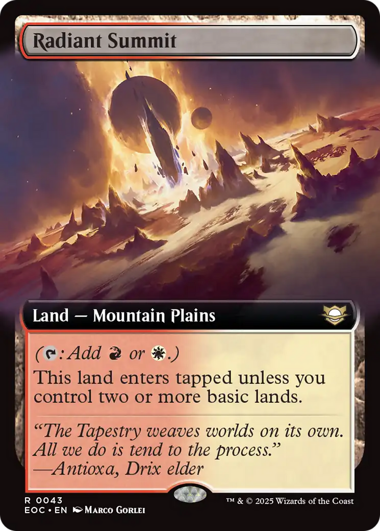 Radiant Summit (Extended Art) [Edge of Eternities Commander] | Eastridge Sports Cards & Games