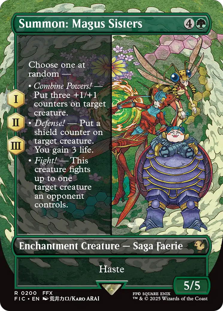 Summon: Magus Sisters (Borderless) [FINAL FANTASY Commander] | Eastridge Sports Cards & Games