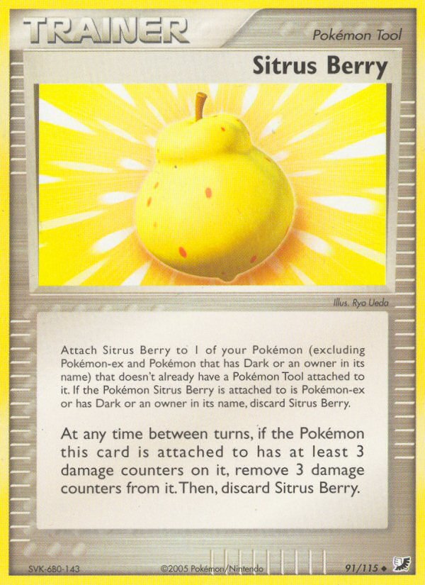 Sitrus Berry (91/115) [EX: Unseen Forces] | Eastridge Sports Cards & Games