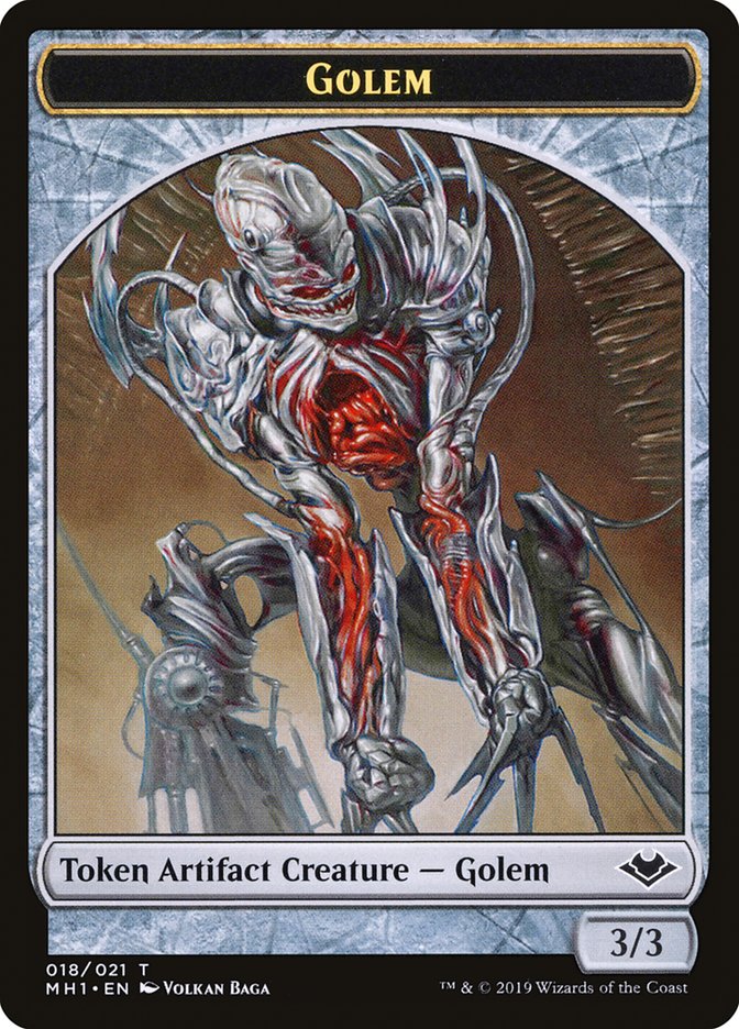 Spirit // Golem Double-Sided Token [Modern Horizons Tokens] | Eastridge Sports Cards & Games