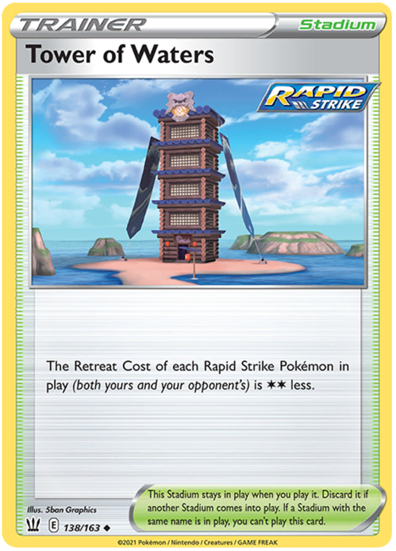Tower of Waters (138/163) [Sword & Shield: Battle Styles] | Eastridge Sports Cards & Games