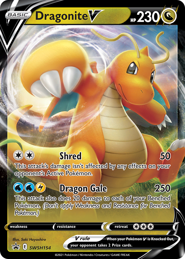 Dragonite V (SWSH154) (Jumbo Card) [Sword & Shield: Black Star Promos] | Eastridge Sports Cards & Games