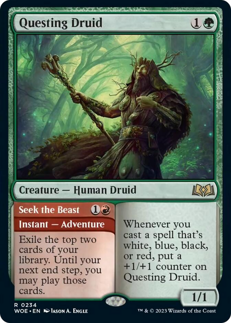 Questing Druid // Seek the Beast [Wilds of Eldraine] | Eastridge Sports Cards & Games