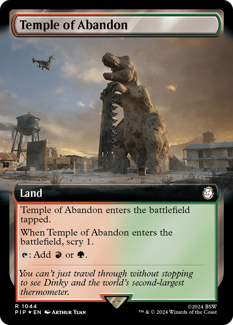 Temple of Abandon (Extended Art) (Surge Foil) [Fallout] | Eastridge Sports Cards & Games