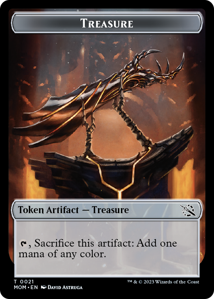 Treasure (21) // Phyrexian Saproling Double-Sided Token [March of the Machine Tokens] | Eastridge Sports Cards & Games