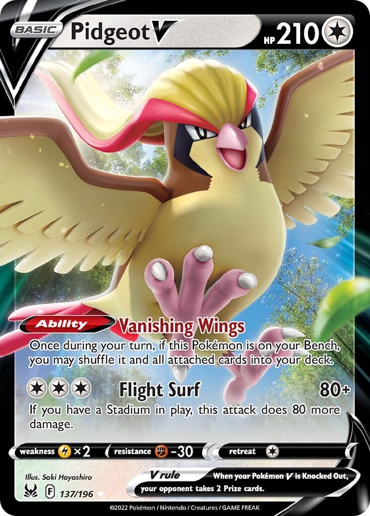 Pidgeot V (137/196) [Sword & Shield: Lost Origin] | Eastridge Sports Cards & Games