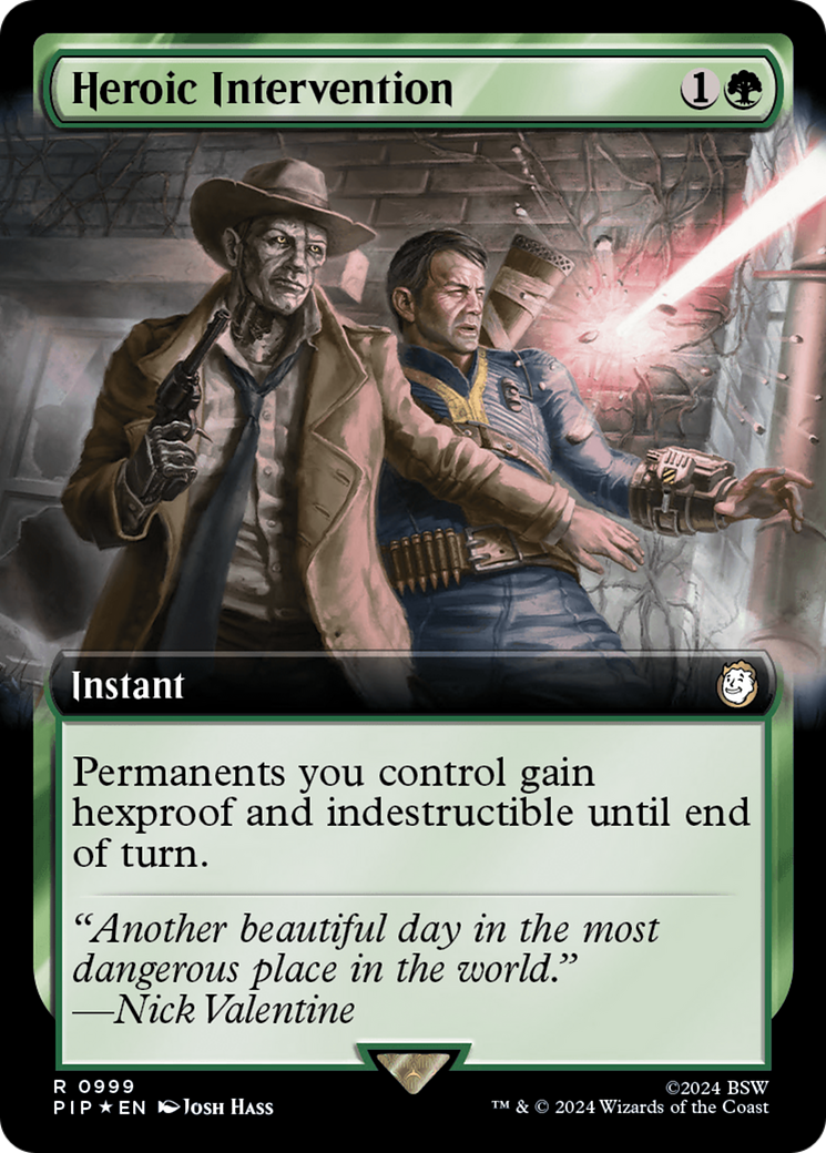 Heroic Intervention (Extended Art) (Surge Foil) [Fallout] | Eastridge Sports Cards & Games