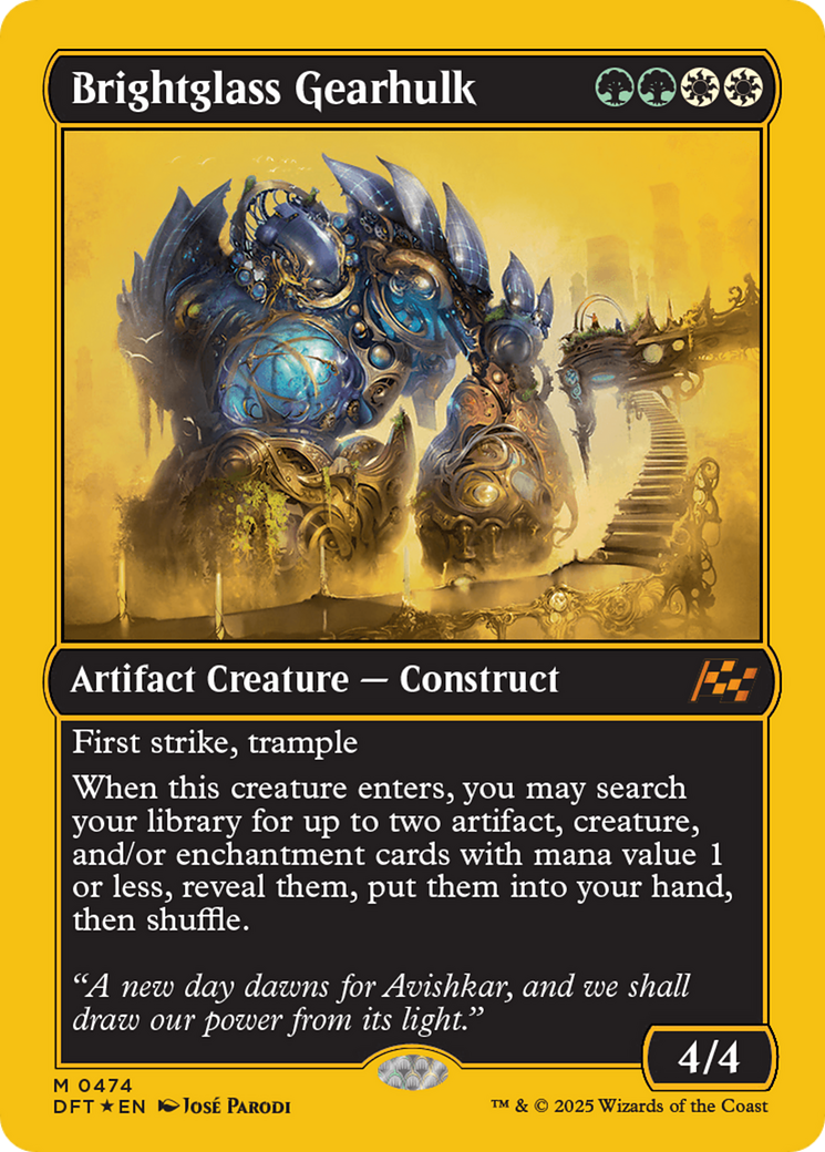 Brightglass Gearhulk (First-Place Foil) [Aetherdrift] | Eastridge Sports Cards & Games