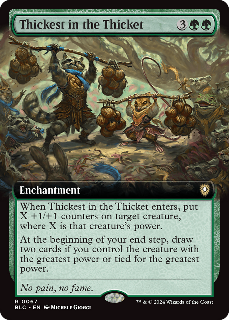 Thickest in the Thicket (Extended Art) [Bloomburrow Commander] | Eastridge Sports Cards & Games