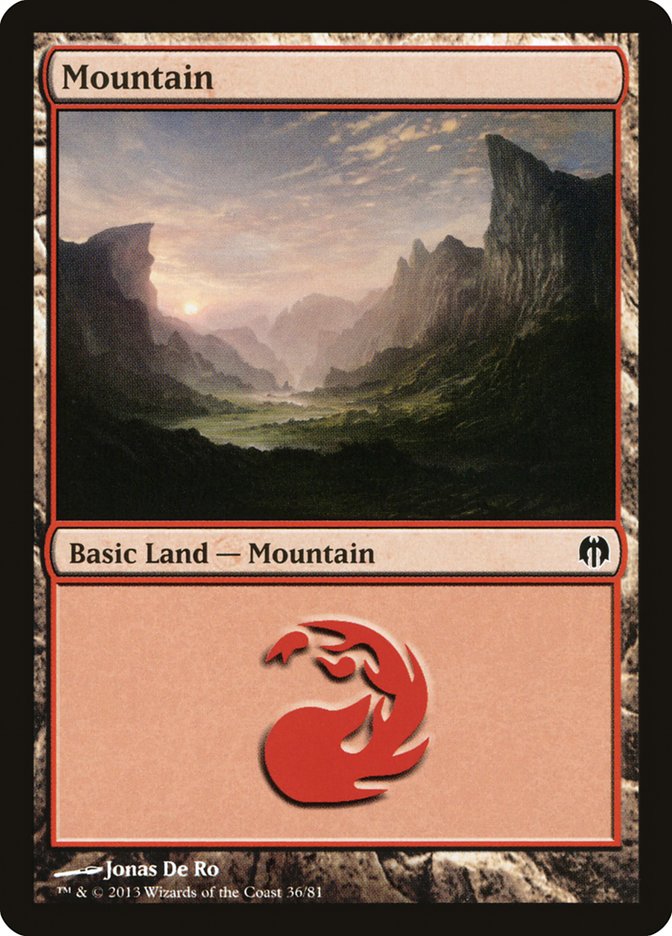 Mountain (36) [Duel Decks: Heroes vs. Monsters] | Eastridge Sports Cards & Games