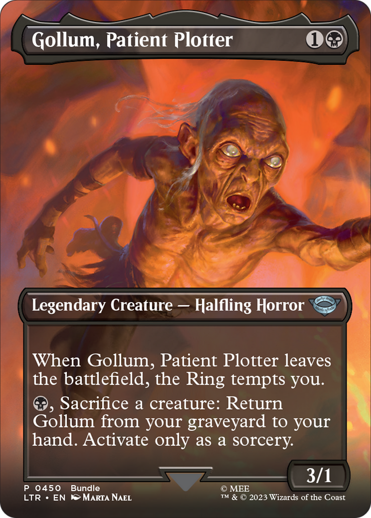 Gollum, Patient Plotter (Borderless Alternate Art) [The Lord of the Rings: Tales of Middle-Earth] | Eastridge Sports Cards & Games