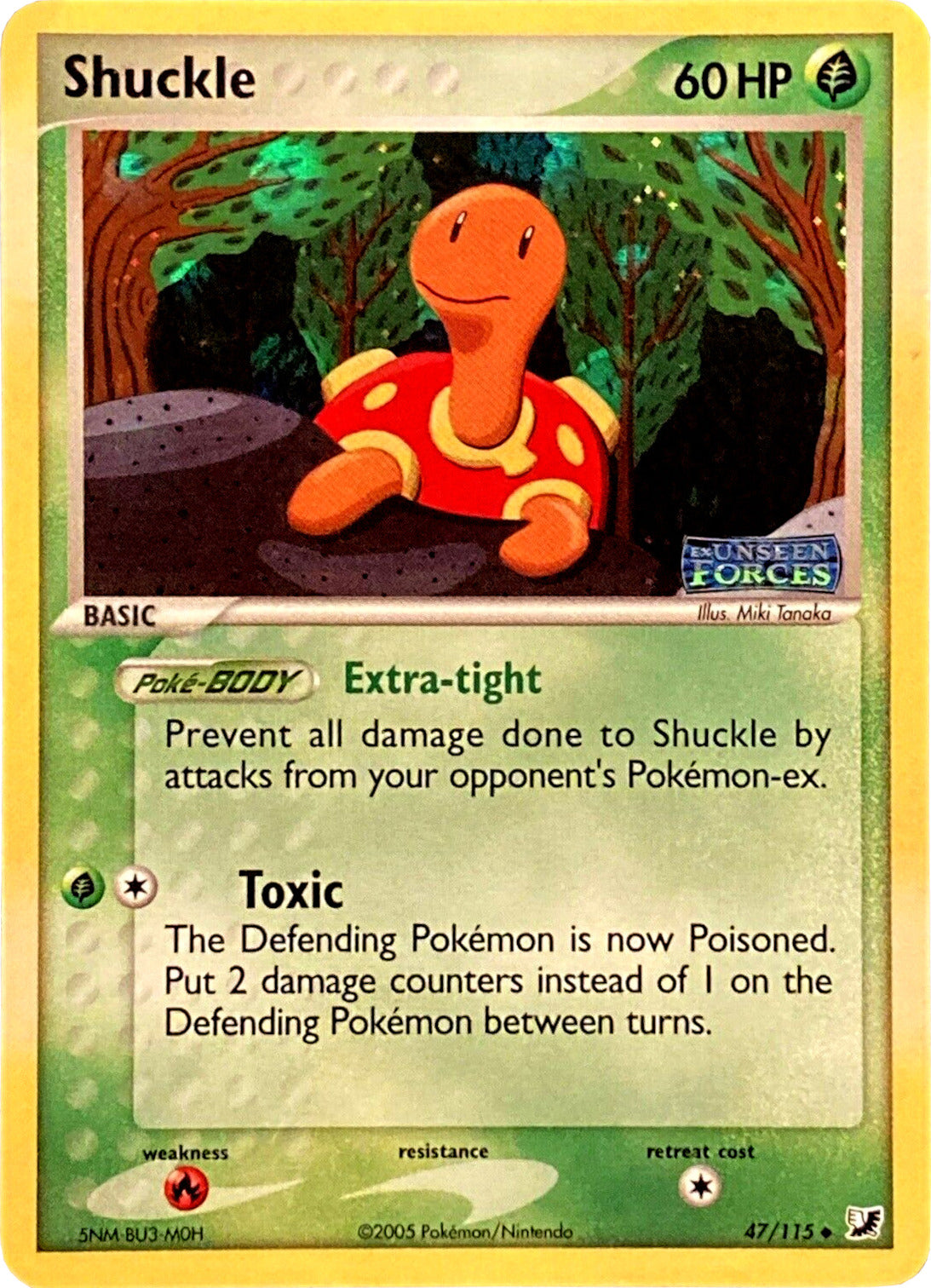 Shuckle (47/115) (Stamped) [EX: Unseen Forces] | Eastridge Sports Cards & Games