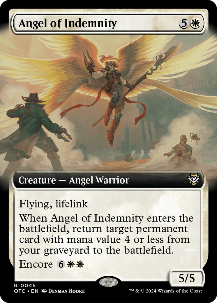 Angel of Indemnity (Extended Art) [Outlaws of Thunder Junction Commander] | Eastridge Sports Cards & Games