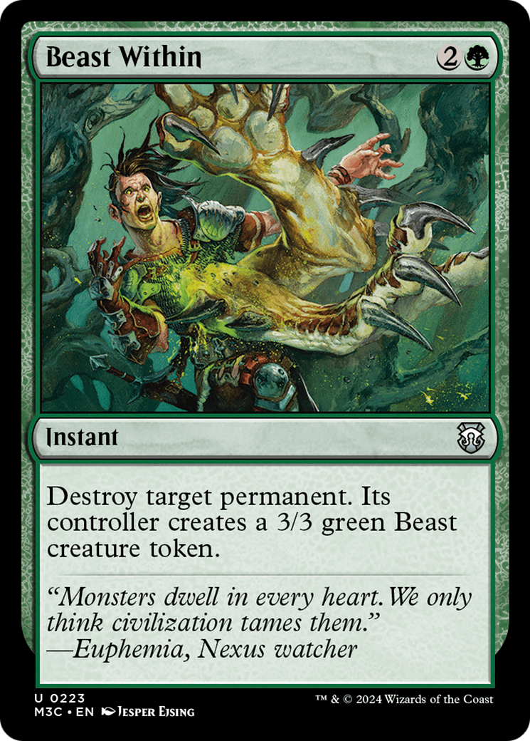 Beast Within (Ripple Foil) [Modern Horizons 3 Commander] | Eastridge Sports Cards & Games