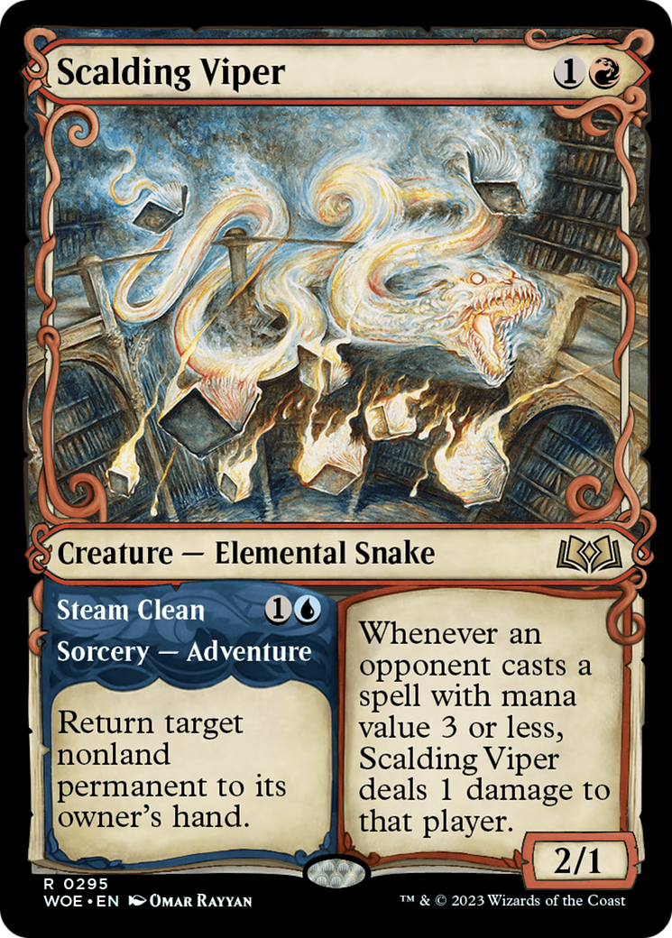 Scalding Viper // Steam Clean (Showcase) [Wilds of Eldraine] | Eastridge Sports Cards & Games