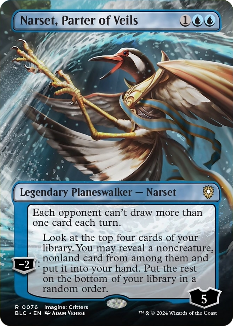 Narset, Parter of Veils (Borderless) [Bloomburrow Commander] | Eastridge Sports Cards & Games