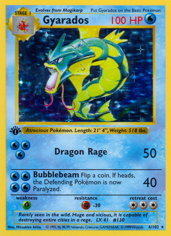 Gyarados (6/102) (Shadowless) [Base Set 1st Edition] | Eastridge Sports Cards & Games