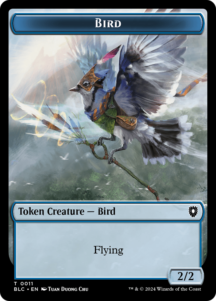 Bird (011) // Fish Double-Sided Token [Bloomburrow Commander Tokens] | Eastridge Sports Cards & Games