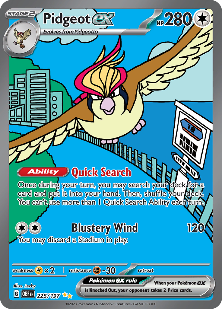 Pidgeot ex (225/197) [Scarlet & Violet: Obsidian Flames] | Eastridge Sports Cards & Games