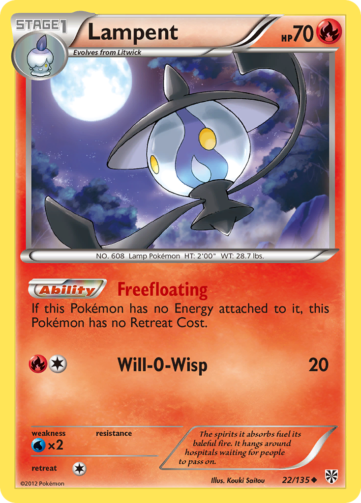 Lampent (22/135) [Black & White: Plasma Storm] | Eastridge Sports Cards & Games
