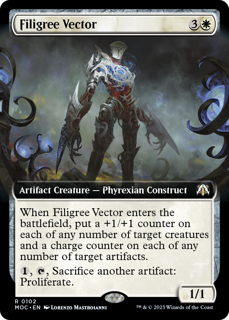 Filigree Vector (Extended Art) [March of the Machine Commander] | Eastridge Sports Cards & Games